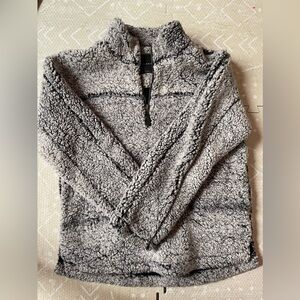 Women's gray Sherpa 1/4 zip up
